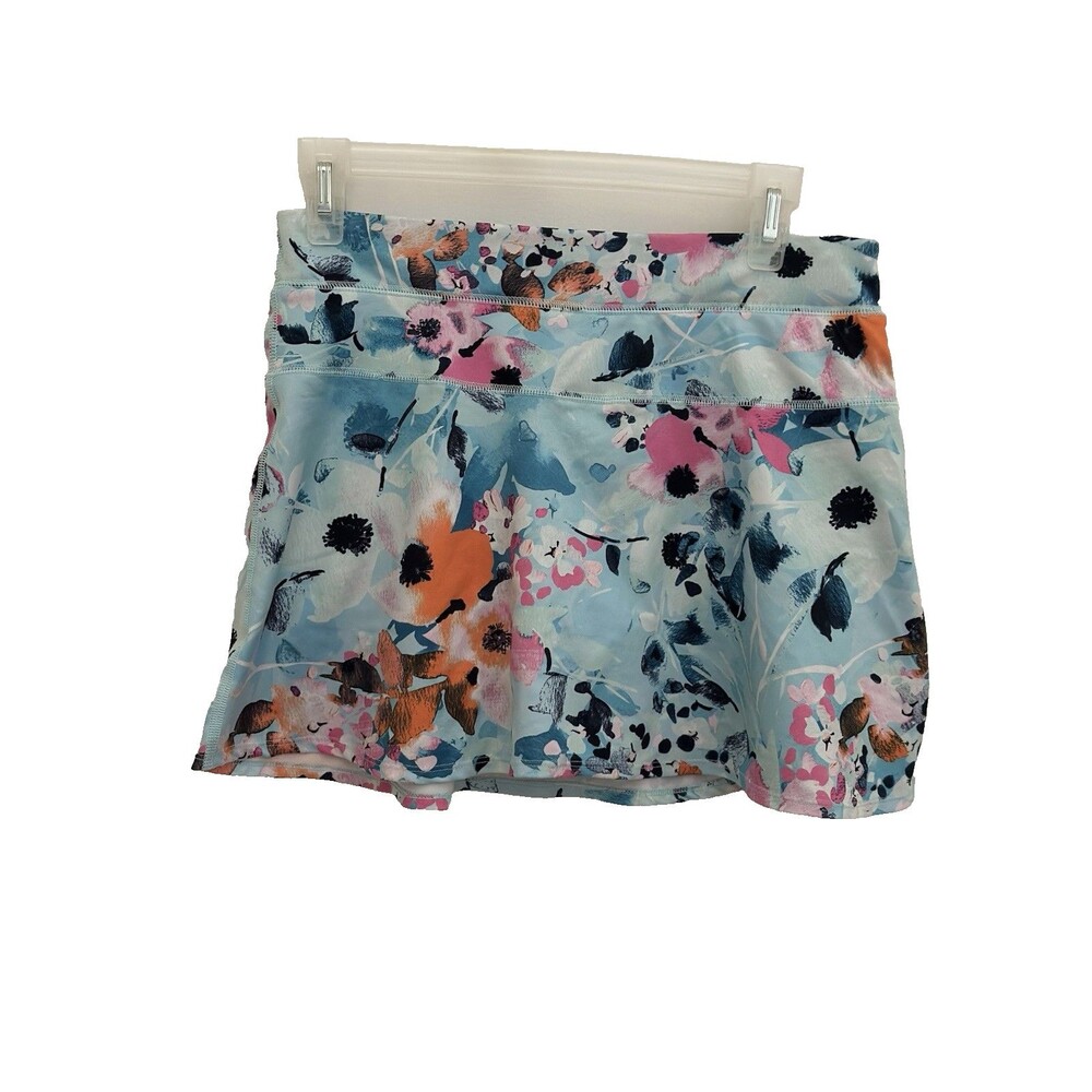Trek Gear Girls XL 14 / 16 Blue Skort Skirt Spring Flowers Stretch shorts